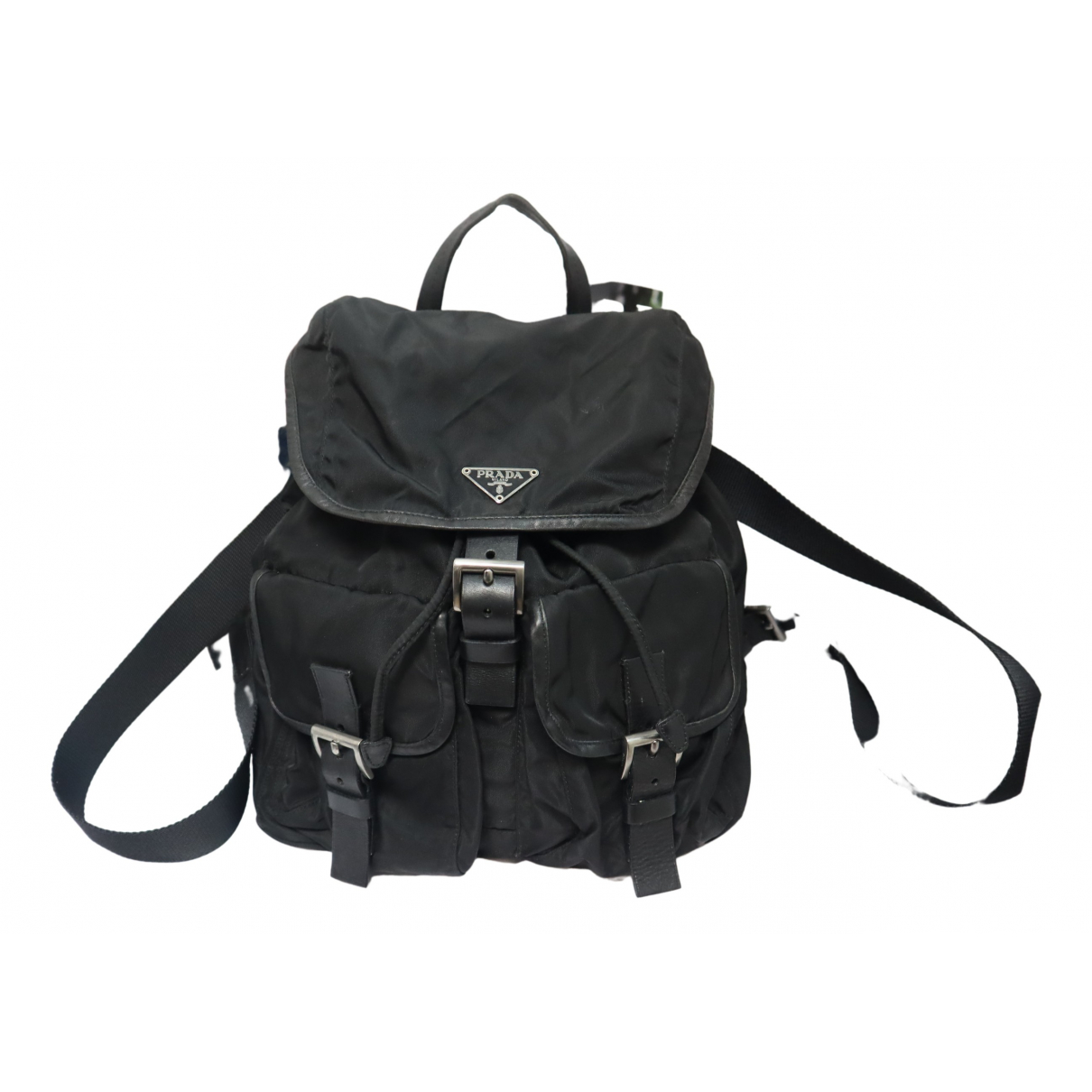 Re-nylon backpack Prada Black in Cotton 